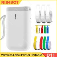 Niimbot เครื่องพิมพ์ฉลากไร้สายกันน้ำเครื่องฉลากที่มีสีสันสติกเกอร์เทปทำเครื่องหมายด้วยความร้อน D11เครื่องพิมพ์กระดาษกันน้ำ