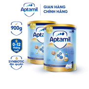 Date T3.2022 Combo 2 Sữa bột Aptamil New Zealand hộp thiếc số 1 900g lon