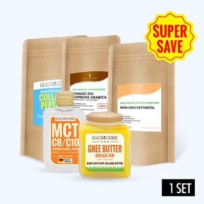 Bulletproof Coffee Set (Coffee, Ghee, MCT, Erythritol, Collagen) / กาแฟ คีโต KETO COFFEE