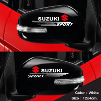 2ชิ้น Suzuki กระจกมองหลังสะท้อนแสงพวงมาลัยสติกเกอร์สติกเกอร์รถ