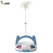 Swinging Feathered Cat Turntable Self-hi Toy Interactive Play Pet Toy