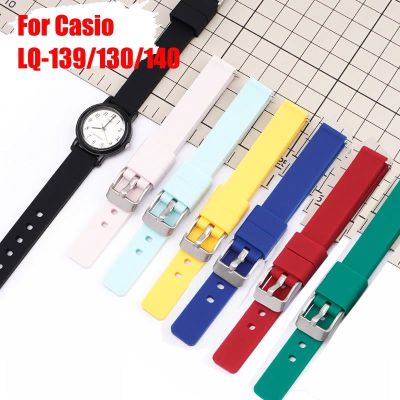 ℗ สายนาฬิกาซิลิโคนสำหรับ Casio LQ-139 LQ-130 LQ-140 Quick Release เปลี่ยนสายรัดข้อมือ 12มม. Universal Watchband สำหรับสร้อยข้อมือผู้หญิง