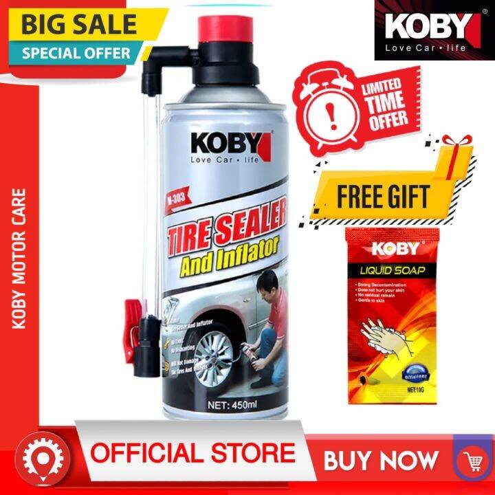 Love like chi Koby Tire Sealer and Inflator 450ml Emergency Flat Tire ...