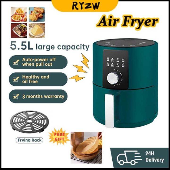 5.5L Air Fryer Multi Function Air Fyer Kitchen Oven Airfryer Bake Fried ...