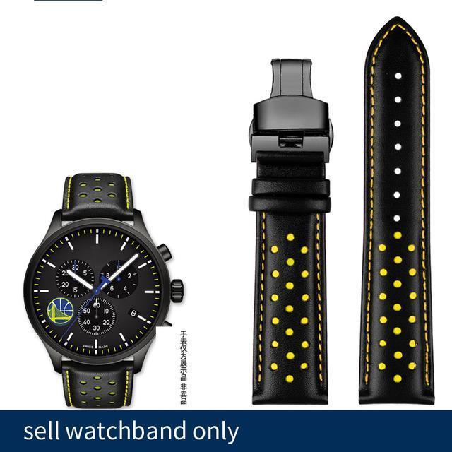 สายนาฬิกาหนังแท้สำหรับ-tissot-speed-series-nba-joint-t116-617-lakers-warriors-watch-band-22mm