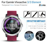 Zionia ฟิล์มกันรอยสำหรับหน้าจอแบบเต็มจอ2ชิ้น Garmin Vivoactive 3/3 Element นาฬิกาองค์ประกอบ HD 9H 2.5D แก้วป้องกันนิรภัยป้องกันการระเบิดอุปกรณ์ฟิล์มป้องกันรอยขีดข่วน