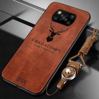 เคสหนังผ้าสายคล้องขนาดเล็กพิเศษสุดหรูสำหรับ Xiaomi Poco X3 NFC F3 GT F2 F4 M3 M4 Pro X4 X5 Pro Original Deer Phone CarterFa