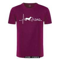 Heartbeat Pulse Dachshund Dog Adult Tops T Shirt Funny Print T Shirt Men Harajuku Autumn Winter Clothing Tshirts