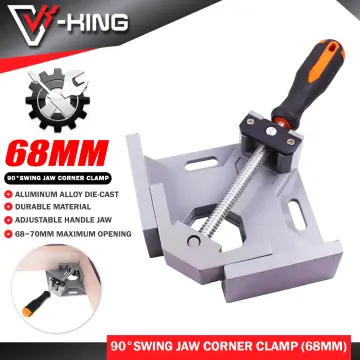 WEICHUAN Aluminum Alloy Right Angle Clamp 90 Degree Angle Clamp Corner  Clamp Right Angle Vise Adjustable Frame Clamp With Adjustable Swing Jaw for  DIY