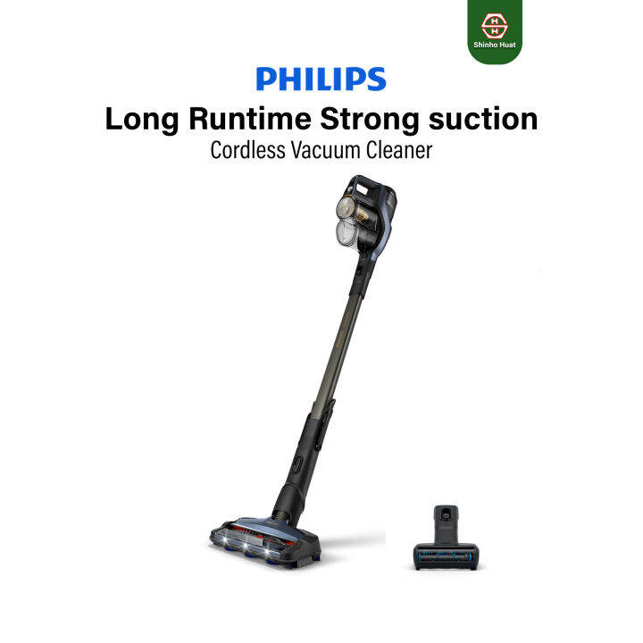 Philips XC8043 Cordless Stick Vacuum Cleaner 360 degree suction nozzle