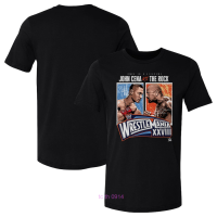 New！WWE WrestleMania 39 2023！WrestleMania 28 John Cena vs Black Purple Printed T-shirt Mens Rock Competition High quality products （Freeprinting of names）