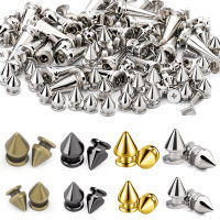 SHWAKK 50pcs Punk Rivets Screw Back Studs and Spikes For Clothes DIY Craft Cool Punk Garment Rivets For Leather Bag Shoes