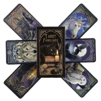 ใหม่ Cats Tarot Familiars Deck การ์ด Fate Divination ตารางเล่น Family Party Board Game Entertainment