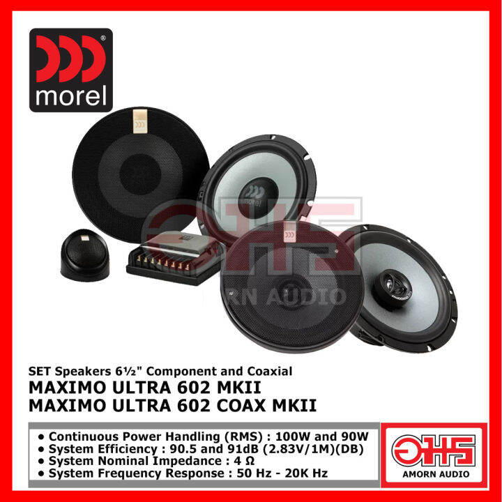 MOREL SET ลำโพงคู่หน้า คู่หลัง รุ่น MAXIMO ULTRA 602 MKII และ MAXIMO ...