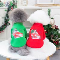 ZZOOI Christmas Pet Clothes Breathable Dog Clothes Durable Soft Dog Cute Print Puppy Clothes For Pet Manteau Chien