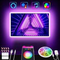 RGB Smart LED Strip Lights 9.8Ft 90 LEDs Work With Alexa and Google Home APP Control For TV New Year Party Indoor Decor