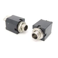 2pc PJ-612A 3Pin 6.35mm mono Female power Jack Panel Mount Solder Nut Headphone Connector Socket 6.5mm 1/4 inch Audio Microphone