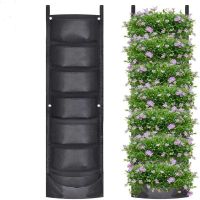 Waterproof Vertical Hanging Garden Grow Bag Planter Flower Pots Layout Outdoor Garden Wall Mount Hanging Flower Pot Bag Indoor