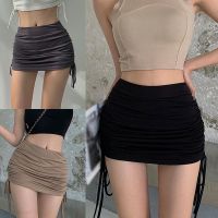 COD ☂ The Outline Shop27dgsd6gfd Women Skirts High Waist Drawstring Elastic Short Skirt Women Summer Mini Skirts