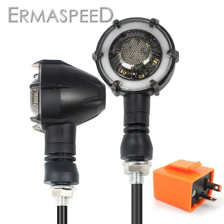 Flowing Directional LED Motorcycle Turn Signals Light Flashing Blinkers