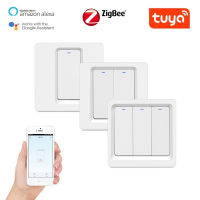 WiFi ZigBee Remote Control Smart Push Botton Tuya Smart Life APP Neotral Wire WiFi Switch Google Home Alexa Voice 123 Gangs