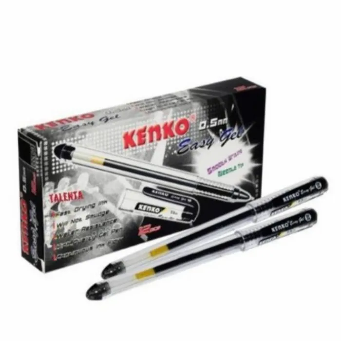 Pulpen Ballpoint Kenko Easy Gel Pen Hitam Pcs Lazada Indonesia