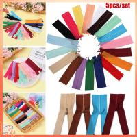 YESHE 5pcs/set คุณภาพสูง เครื่องประดับเสื้อผ้า DIY 19 สี มินิซิป สมุดเย็บผ้าแฮนด์เมด ซิปเสื้อผ้าตุ๊กตา ตัดเย็บเสื้อผ้า