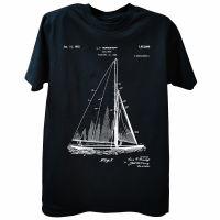 ใหม่เรือใบ T เสื้อคลาสสิกเรือใบเสื้อยืดเรือใบสิทธิบัตร Sailing ของขวัญสำหรับกะลาสี Nautical ของขวัญ Vintage Sail เรือคุณภาพสูง