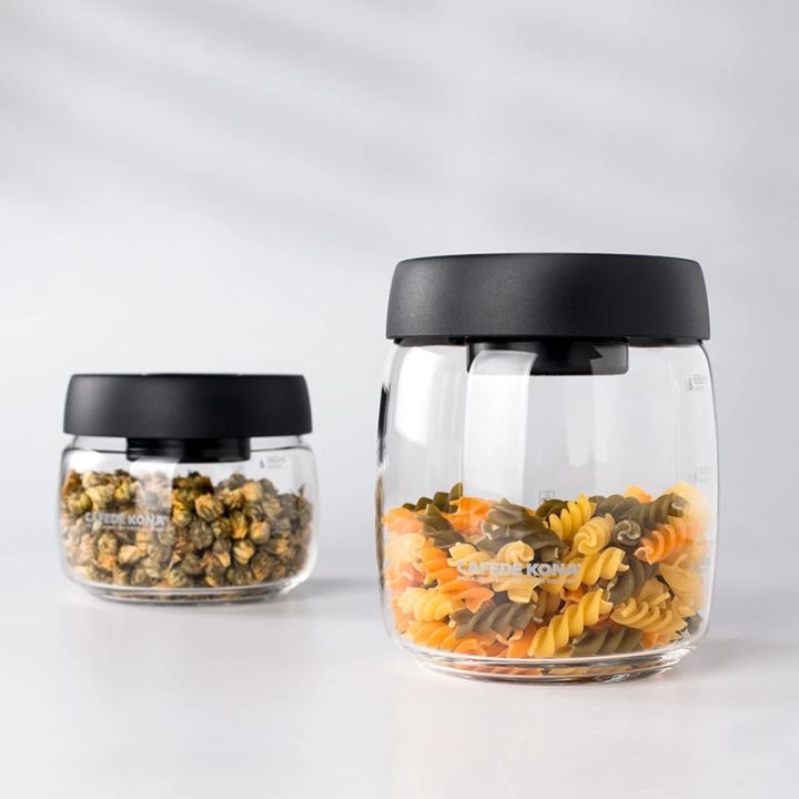 glass-vacuum-storage-bottle-sealed-glass-bottle-coffee-storage-jar-food-container-storage-tank-kitchen-storage-tank-transparent