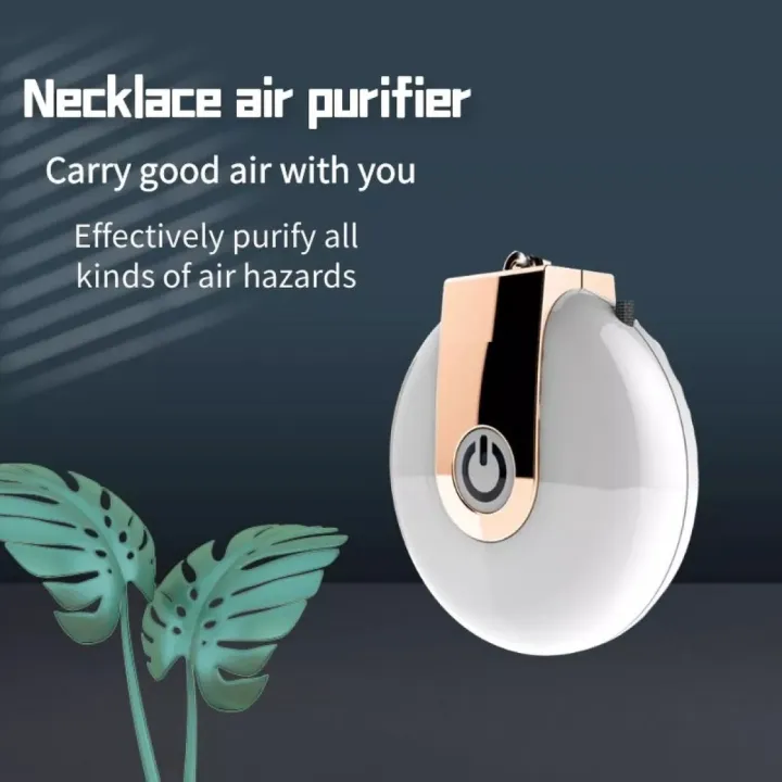 Wearable Air Purifier Necklace Personal Ionizer Portable USB Ioniser