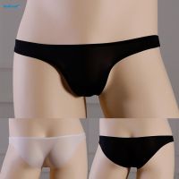 กางเกงใน ผู้ชาย กางเกงใน กางเกงในชาย 【HODRD】Men Thong Underpants Underwear Bulge Pouch Comfortable Ice Silk Low Waist【Fashion】