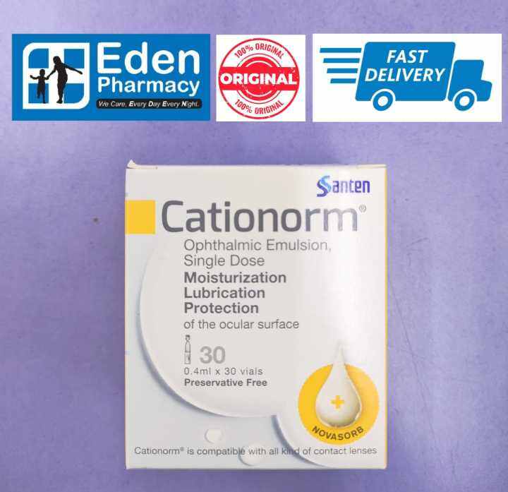 Cationorm Eye Drop Cationorm Opthalmic Emulsion 04ml X 30 Lazada 8842