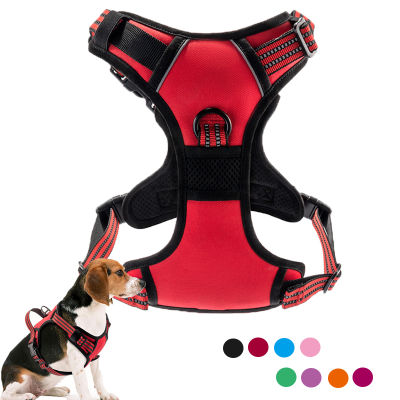 Dog Harness Large Small For Pitbull Reflective Safety Harness For Dogs Adjustable Training Dog Sport No Pull Vest Husky