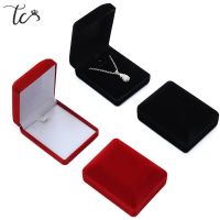 ▽♛✇ Velvet Pendant Box Necklace Box Earrings Organizer Jewelry Packaging Container Boxes for Packaging Trinket Box