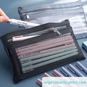 Transparent Pencil Case Small, Transparent Mesh Pencil Case