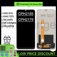 Kingsange จอ LCD ขนาด6.52นิ้วของแท้สำหรับ A15 OPPO CPH2185/A15s CPH2179/A35 PEHM00 PEFM00แผงสัมผัสหน้าจอ LCD หน้าจอประกอบจอมอนิเตอร์สำหรับ OPPO A15 A15S A35 CPH2185 CPH2179 PEFM00 PEHM00