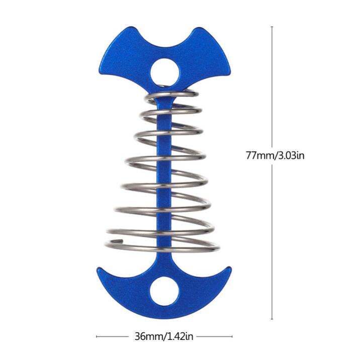 ตะปูสำหรับติดตั้งกลางแจ้งแบบพกพาสำหรับแคมป์ปิ้งตะขอเกี่ยวสปริงเต็นท์เชือกหัวเข็มขัดพร้อมตะขอกันสาดเต็นท์ตั้งแคมป์ล็อค