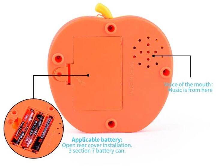 เครื่องเล่านิทานแอปเปิ้ล-สีเขียว-สีเหลือง-ของเล่นเพื่อการเรียนรู้สำหรับเด็ก