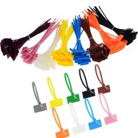 100PCS Easy Mark 4*150mm Nylon Cable Ties Tag Labels Plastic Loop Ties Markers Cable Tag Self-Locking Zip Ties 4x150mm Cable Management