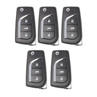 Xhorse XKTO00EN Universal Wire Remote Key Fob 3 Buttons ABS + Metal for Toyota Type for VVDI Key Tool 5Pcs/Lot