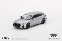 MINI GT 1/64 No.372 Audi RS 6 Avant Carbon Black Edition Florett Silver LHD MGT00372-L