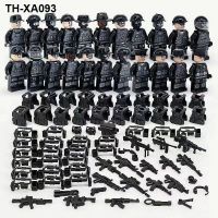 Compatible with lego military armoured forces commandos with hummer weapons city riot police assembled building blocks