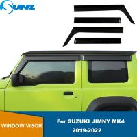 คิ้วกระจกรถ2020สำหรับ Suzuki Jimny MK4 JB64W-JB74W 2019 2021 2022คิ้วกันสาดกระจกรถยนต์กันน้ำฝนหน้าต่างชีลด์ทกันสาด