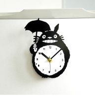 Cute Totoro Fridge Magnet magnetic wall clock Nordic home decoration accessories Children gift refrigerator clock message holder