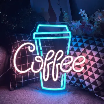 Coffee Sign,cafe Shop Signage,neon Sign Bedroom,acrylic Flex Led Custom,pink  Light Wall Decor,shop Sign,christmas Gift Home Wall Decor Sign 