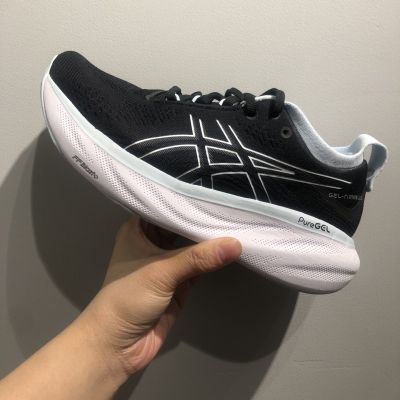 2023 Asics รองเท้าวิ่งแบบแอโรบิกเบาระบายอากาศได้เฉียบ,รองเท้าวิ่งรองรับแรงกระแทกวิ่งมาราธอน Nimbus25ใหม่