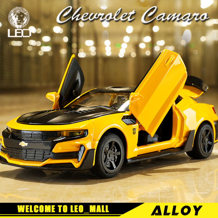  LEO 1:24 Bumblebee Chevrolet Camaro aleación modelo coche para niños juguetes para niños juguetes para niños coches juguetes |  Lazada PH