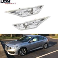 (2) OEM ซ้ายและขวาไฟข้างใส JDM สำหรับ2016-Up 10Th Gen รถเก๋งฮอนด้า Civic/Coup/hatchback