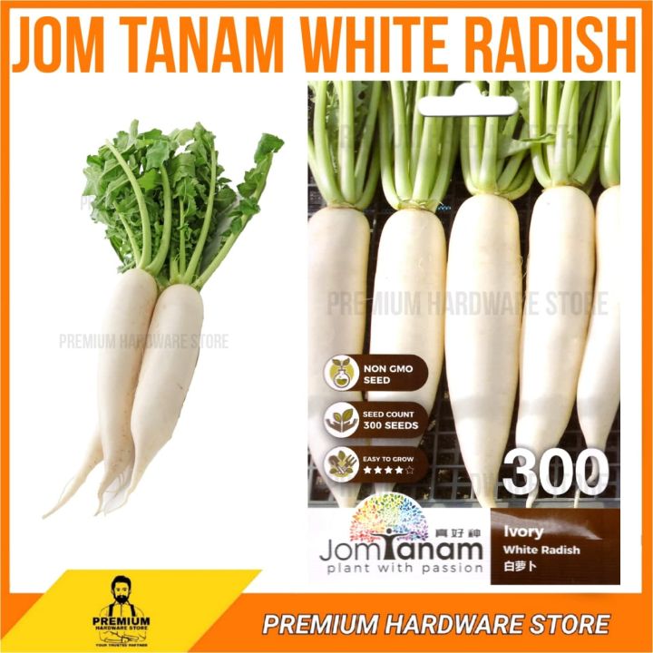 Jom Tanam By Crop Power Ivory White Radish Seed Benih Lobak Putih