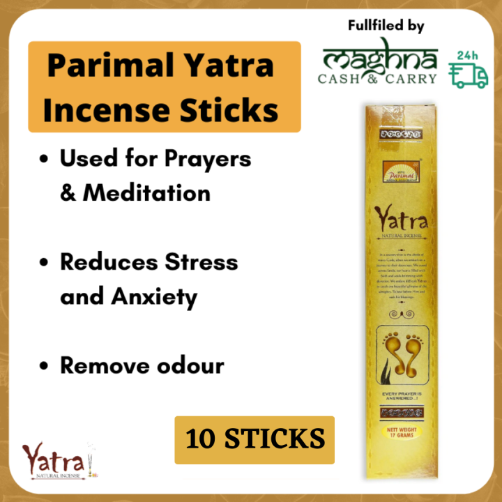 Parimal Yatra (Agarbatti) Natural Incense Sticks 1 Pack (10 Sticks
